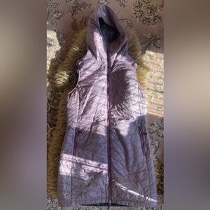 Skhoop Debbie Mid Length Puffer Vest, Large, Grape Purple 🍇